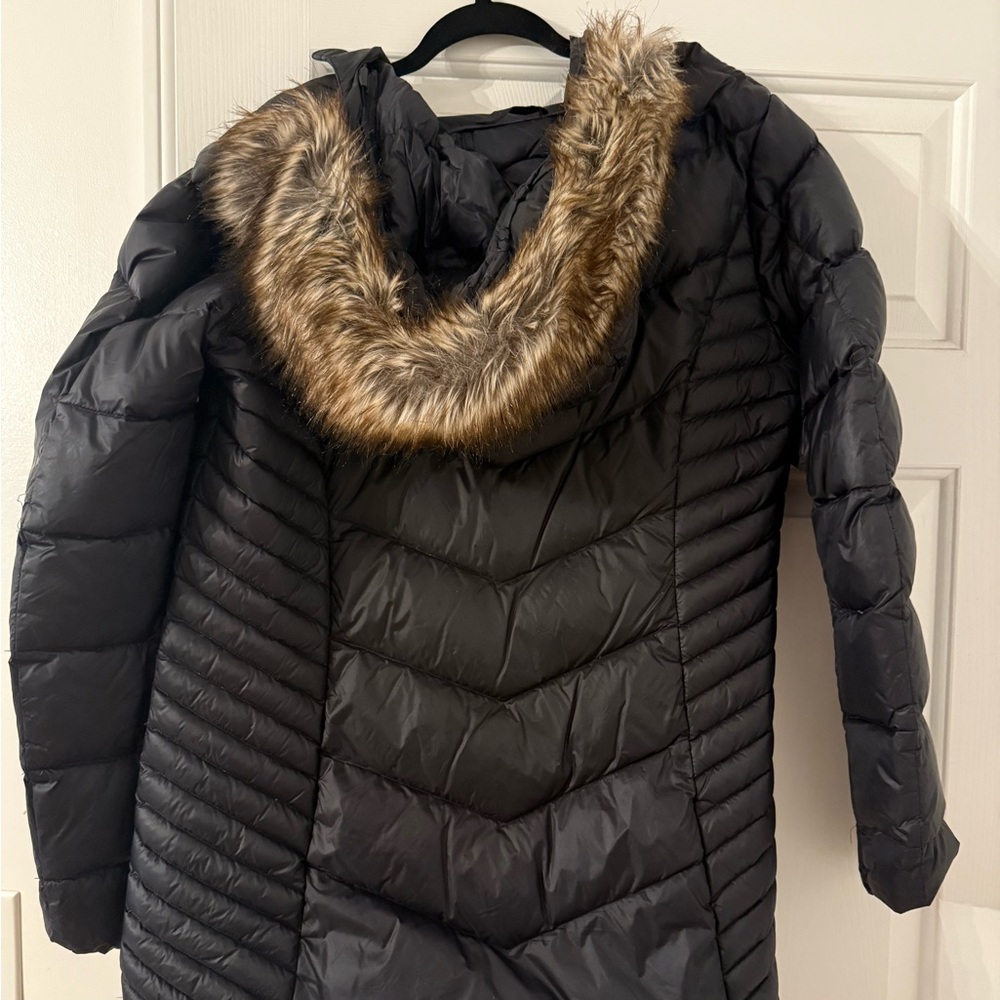 Eddie Bauer Down Jacket with Faux Fur Trim